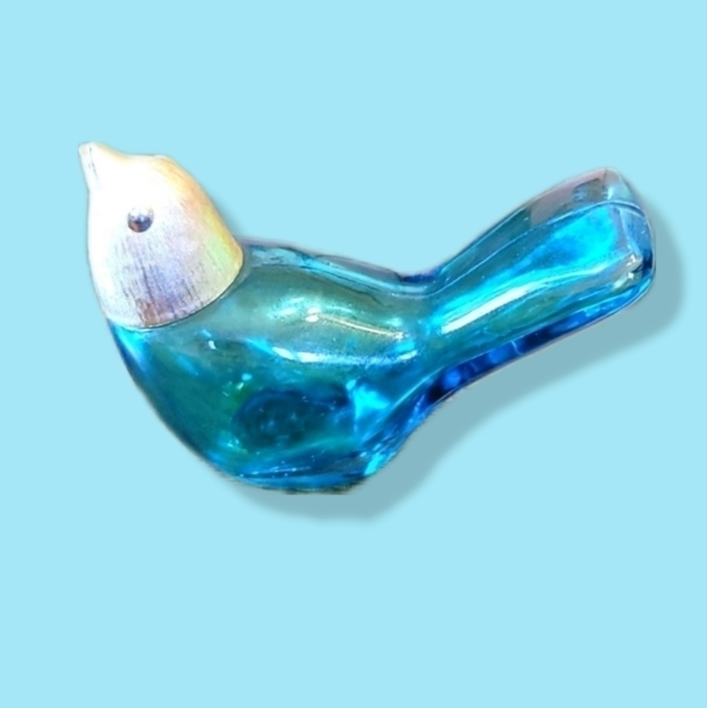 𝅺AVON bird of happiness empty perfume bottle vintage